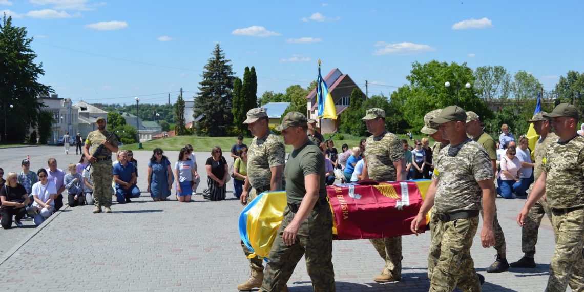 Прощання з Володимиром Нечаєм// 
Фото: Лановецька міська рада