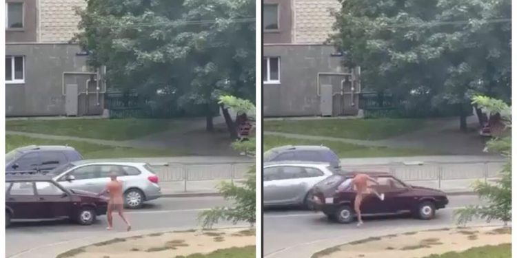 В Івано-Франківську голий чоловік нападав на автомобілі. Фото: Версії