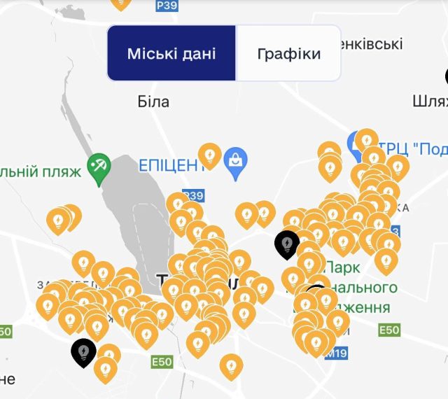 Сайт "Де світло?"