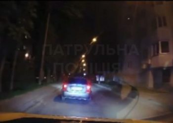 Скріншот з відео Патрульної поліції Тернопільської області