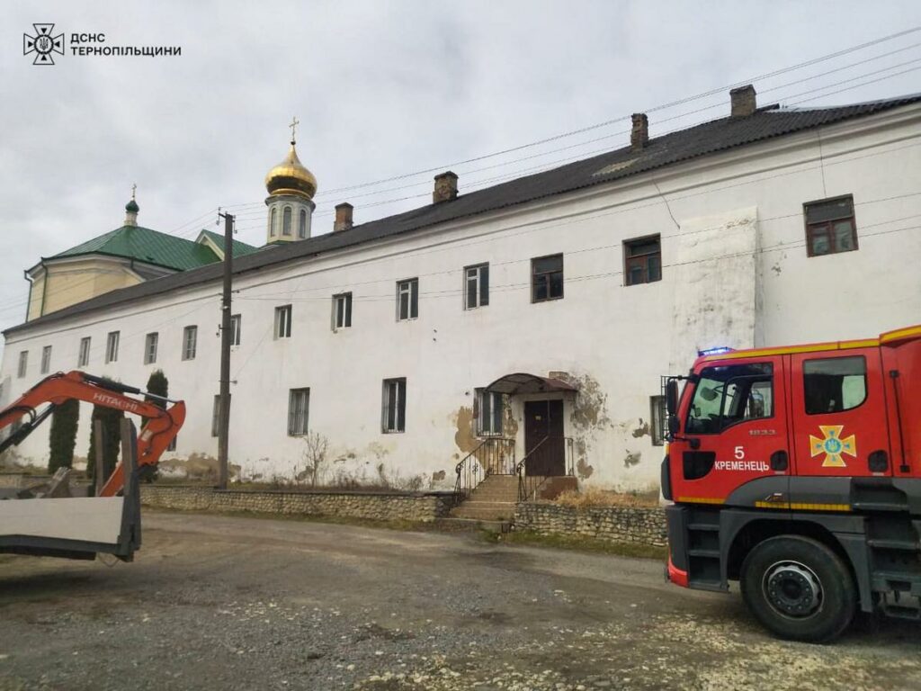 Пожежа в соборі міста Кременець на Тернопільщині