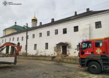 Пожежа в соборі міста Кременець на Тернопільщині